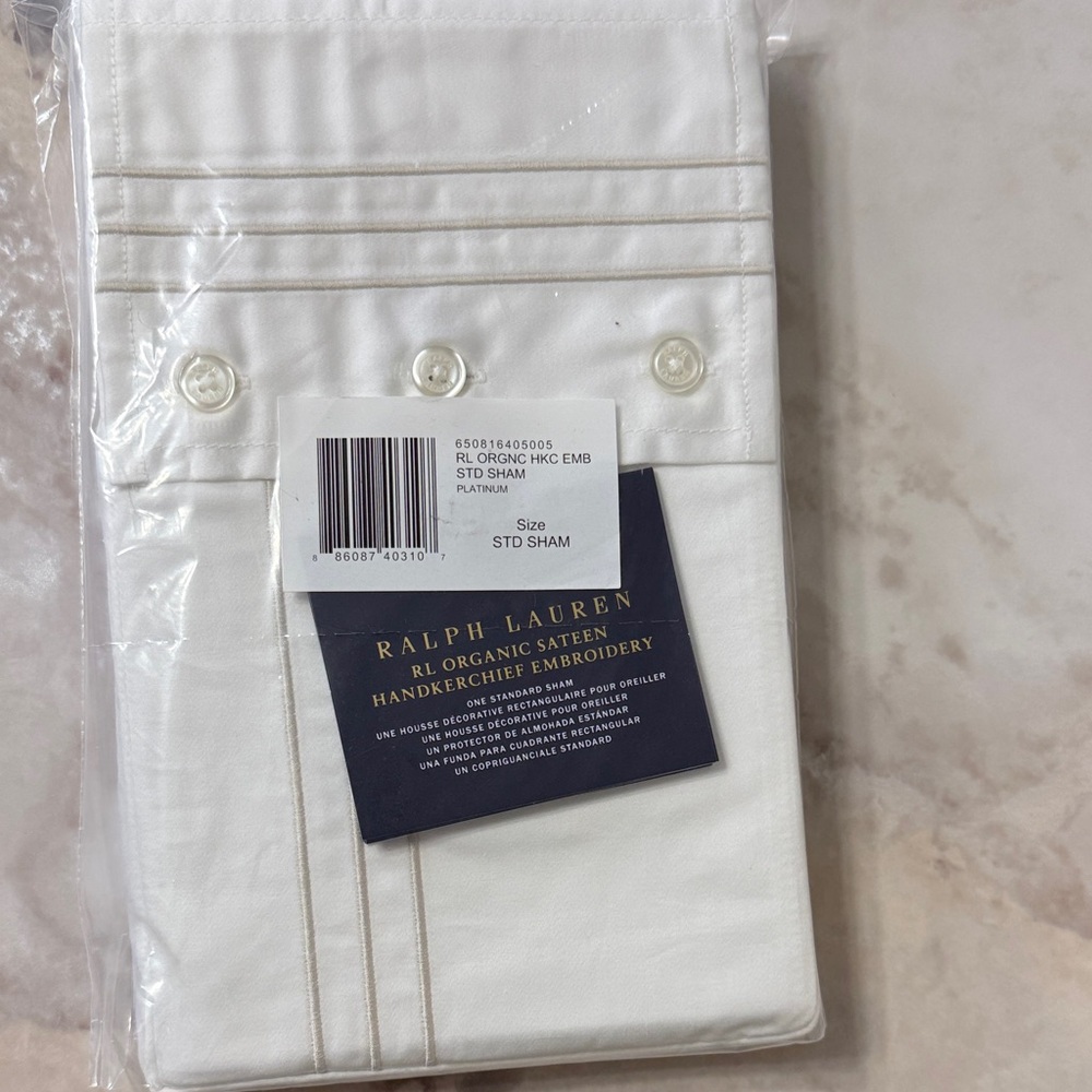 Ralph Lauren Platinum Organic Sateen Pillow Sham